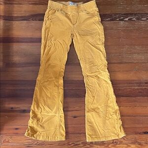Free People Mustard Yellow Corduroy Flare Pants